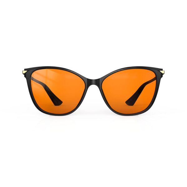A Front view of Night Ease Cat Eye Sleep Glasses